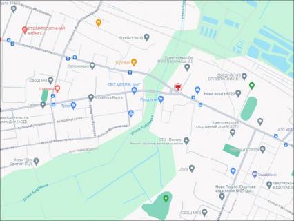 Билборд A в Хмельницком, 3x6  Чорновола вул. - Пілотська вул. схема