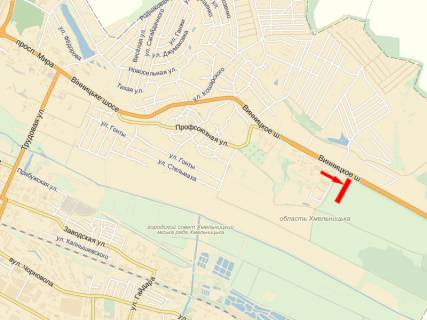 Билборд A в Хмельницком, 3x6  Виїзд на Вінницю схема