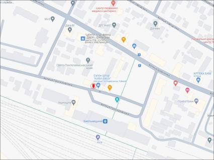 Ситилайт A в Хмельницком, 1.8x1.2  Проскурівська вул. 107 (біля ж/д вокзалу, кафе Мрія) №2 схема