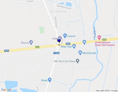 Билборд B в Стоянке, 12х3  с. Стоянка, Житомирське шосе / вул. Столічна на світлофорі в напрямку Житомир схема