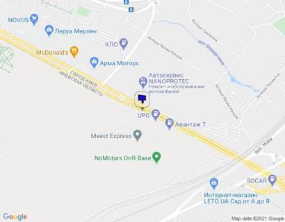 Білборд, Бігборд (Борд)  A у Києві, 6х3  вул. В. Кільцева, 9-а (в'їзд на заправку "UPG") схема