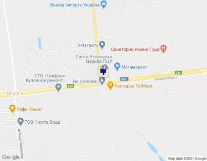 Билборд B в Капітанівке, 6х3  с. Капітанівка автомобільна дорога  М-06, 24км в напрямку Києва, сторона Б схема