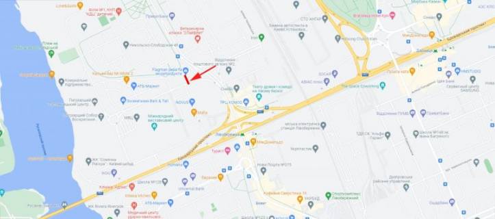 Білборд, Бігборд (Борд)   у Києві, 3x6  50.4544658900, 30.5938549600, схема