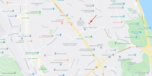 Ситилайт A в Киеве Алмазова генерала вул. 4-А схема