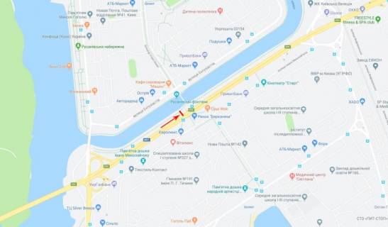 Билборд  в Киеве, 3,14x2,3  50.4335820000, 30.6000150000, схема