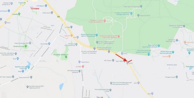 Мегаборд B в Киеве, 12x4  Заболотного академіка вул., поруч заправка "ОККО", з боку Одеської пл. схема