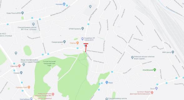 Призма A в Киеве, 2x4  Кудряшова вул. 9, рух в напрямку вул. Липківського, ТЦ "Ультрамарин" - 183782 схема