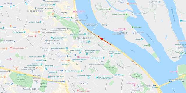 Скролер, Скрол A у Києві Набережне шосе - 435781 схема