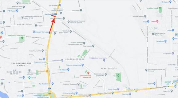 Билборд  в Киеве, 12x4  50.4763770529, 30.3584769238, схема