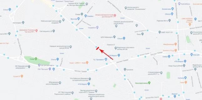 Білборд, Бігборд (Борд)   у Києві, 3x6  50.5061113735, 30.4360966116, схема