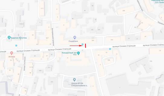 Ситилайт B в Киеве Січових Стрільців (Артема) вул. 32-38 схема