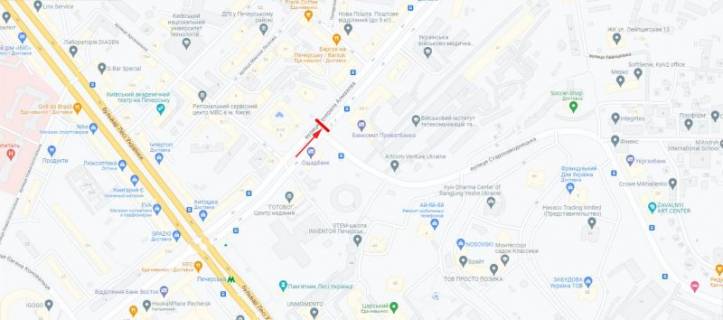 Ситискролл A в Киеве, 1,2x1,8  Алмазова генерала вул. 6, рух від пл. Л.Українки схема