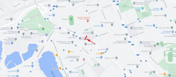 Призма A в Киеве, 3x6  Харківське шосе  21/4, рух в напрямку Здолбунівська вул. - 319095 схема