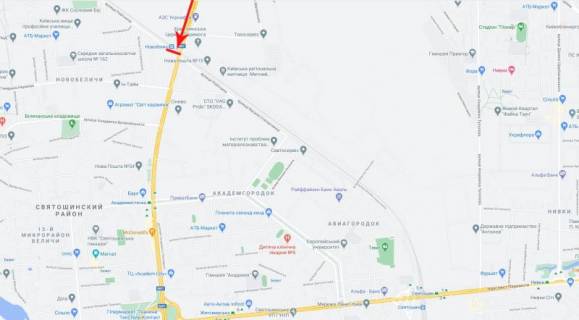 Билборд  в Киеве, 12x4  50.4763770529, 30.3584769238, схема