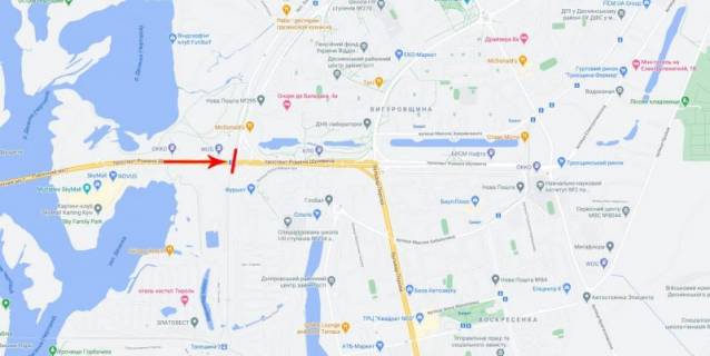 Билборд  в Киеве, 8x2  50.4955391000, 30.5746846300, схема