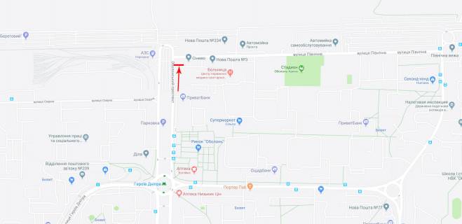 Билборд A в Киеве Оболонський пр-т 58/2 схема
