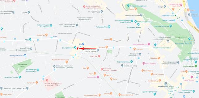 Ситилайт A в Киеве Січових Стрільців вул. 1-5 / Бульварно-Кудрявська вул. схема