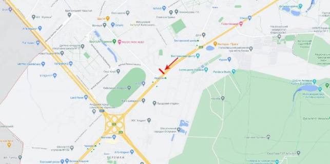 Билборд  в Киеве, 15x5  50.3777468454, 30.4695581153, схема