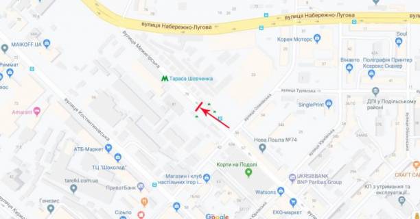 Білборд, Бігборд (Борд)   у Києві, 3,14x2,3  50.4737833000, 30.5041511600, схема