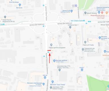 Скроллер A в Киеве, 3,14x2,32  Довженка Олександра вул. 14, в напрямку до вул. О.Теліги - 184027 схема