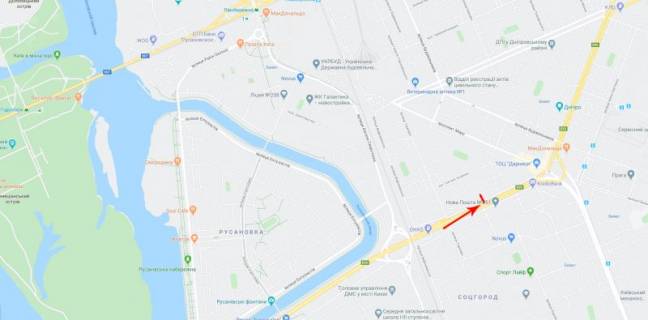 Билборд  в Киеве, 3x6  50.4405126736, 30.6190428003, схема