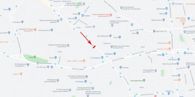 Призма A в Киеве, 3x6  Свободи пр-т 4, рух в напрямку Правди пр-т. - 319082 схема
