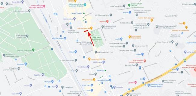 Видеоборд A у Києві, 3,14x2,32  Велика Васильківська вул. 120 , "Палац Україна", рух в напрямку центру - 367812 схема