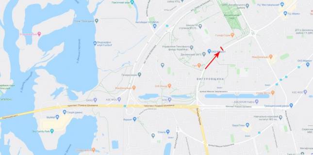 Білборд, Бігборд (Борд)   у Києві, 3x6  50.5031796600, 30.5948795700, схема