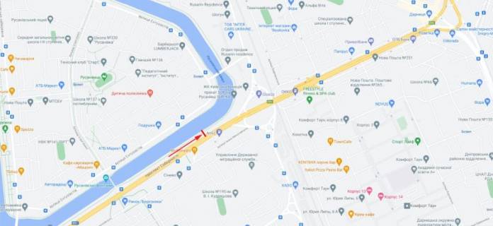 Скроллер B в Киеве, 3,14x2,32  Соборності просп.(Возз"єднання), АЗС "AMIC" - 231759 схема
