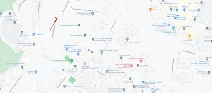 Ситилайт B в Киеве, 1,2x1,8  Подільський узвіз біля стадіону "Спартак" в напрямку до вул. Кирилівська схема