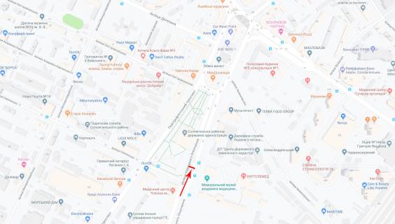 Ситилайт B в Киеве Святослава Хороброго вул. 5 (Народного ополчення вул. 5) схема