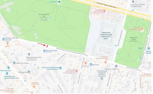 Сiтiлайт A у Києві Толстого Льва вул. 25 на розподільчій смузі схема