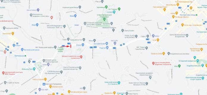 Скроллер A в Киеве Глибочицька вул. 28 - 376314 схема