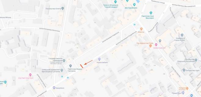 Ситискролл A в Киеве, 1,2x1,8  Бульварно-Кудрявська вул. 15, світлофор, ун-т ім. Б. Грінченко схема