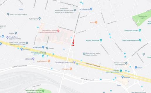 Видеоборд B у Києві, 3,14x2,32  Чорновола вул. 41, магазин "Дніпро М" рух в напрямку пр. Перемоги - 376373 схема