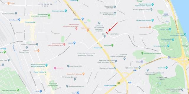 Ситилайт A в Киеве Алмазова генерала вул. 6 схема