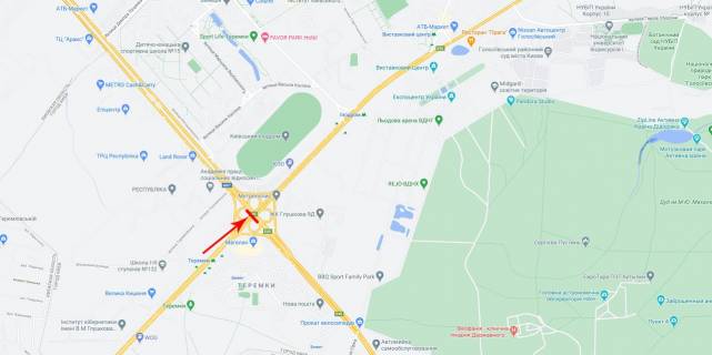 Нестандарт A в Киеве, 16x2  Одеська пл., Глушкова пр-т, в центр схема