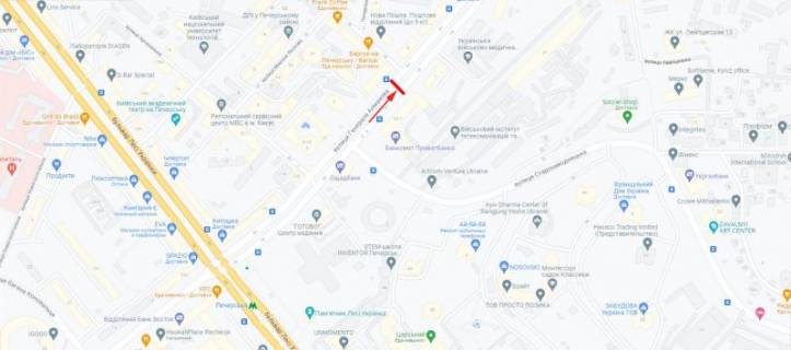 Ситискролл A в Киеве, 1,2x1,8  Алмазова генерала вул. 4-А, рух від пл. Л.Українки схема