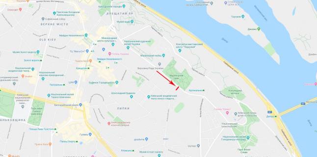 Ситилайт A в Киеве Грушевського Михайла вул. 30/1 схема