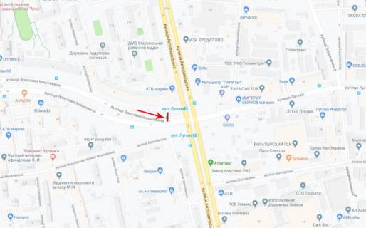 Білборд, Бігборд (Борд)   у Києві, 3,17x6,12  50.5050137100, 30.4580444100, схема