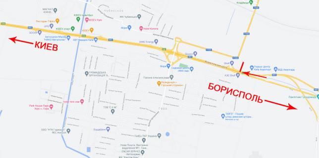 Беклайт A у Києві Бориспільська траса км 32 + 150 до Києва схема
