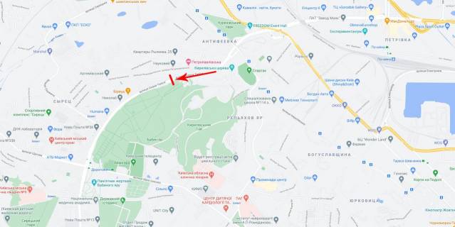 Нестандарт A в Киеве, 8x2  Теліги О. вул., в районі АЗС схема