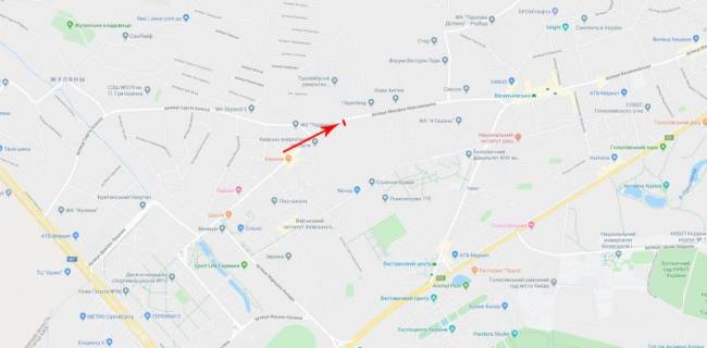 Призма A в Киеве, 3x6  Максимовича Михайла вул. 32а, рух в напрямку ст. м. "Васильківська" - 388222 схема