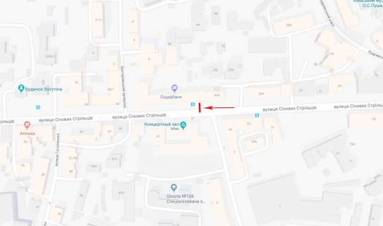 Ситилайт A в Киеве Січових Стрільців (Артема) вул. 32-38 схема