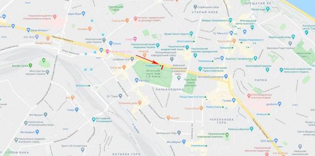 Ситилайт A в Киеве Шевченка бул. ст.м."Університет" схема