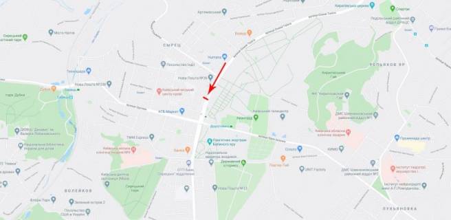 Скролер, Скрол A у Києві, 3,14x2,32  Теліги О. вул. 27, ст. м. "Дорогожичі" - 160847 схема