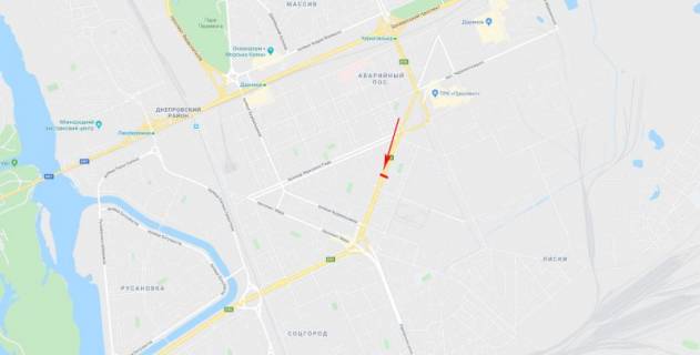 Билборд B в Киеве, 3x6  Гагаріна Ю. пр-т 14, рух в напрямку Дарницької пл. схема