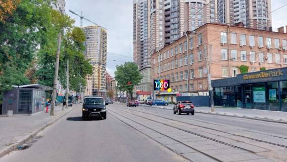 Видеоборд A в Киеве, 3,14x2,32  Глибочицька вул. 28 , світлофор, ЖК "Greenville Park" - 381330 фото 1