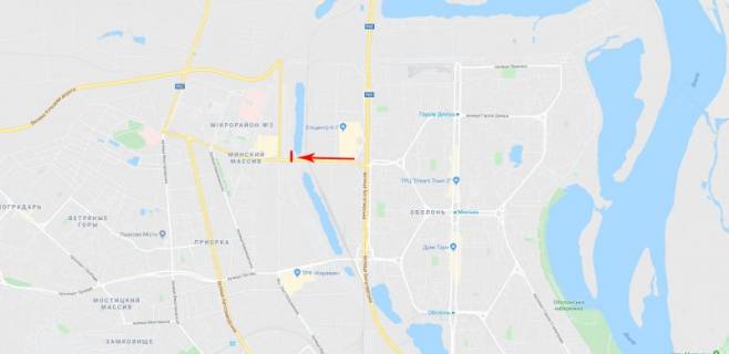 Видеоборд A в Киеве, 3x6  Полярна вул. 19, ресторан "Закарпатська Колиба", рух в напрямку вул. Сім'ї Кульженків - 402143 схема