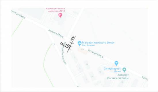 Билборд A в Харькове Мира + ул. Роганская схема